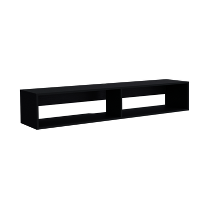 59" Black Floating Mount TV Stand - Loft&Timber