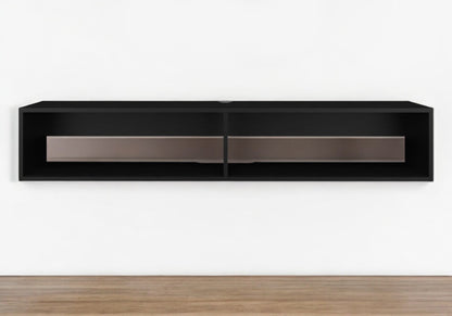 59" Black Floating Mount TV Stand - Loft&Timber