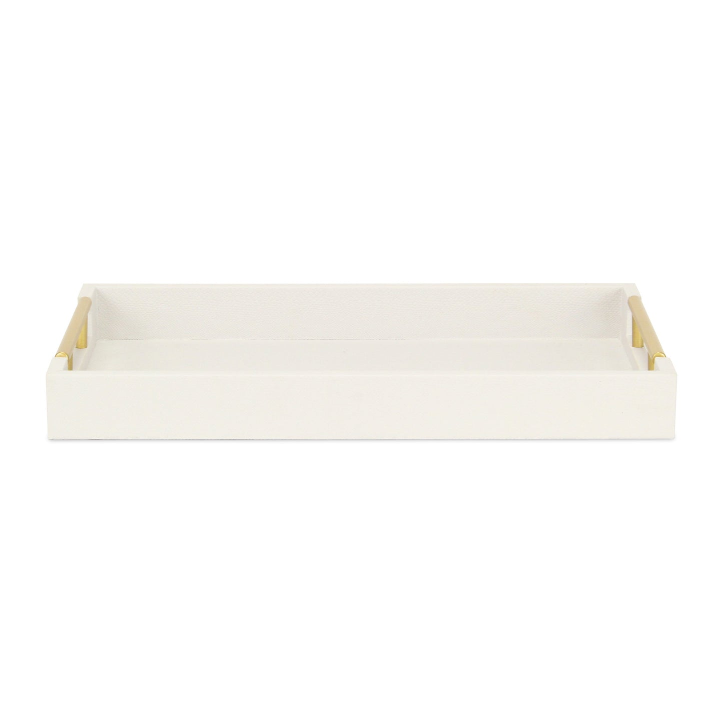 16" Wood Faux Shagreen Serving Tray With Handles - Loft&Timber