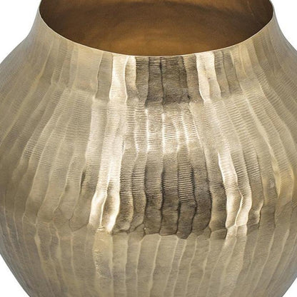 11" Gold Round Aluminum Table Vase - Loft&Timber