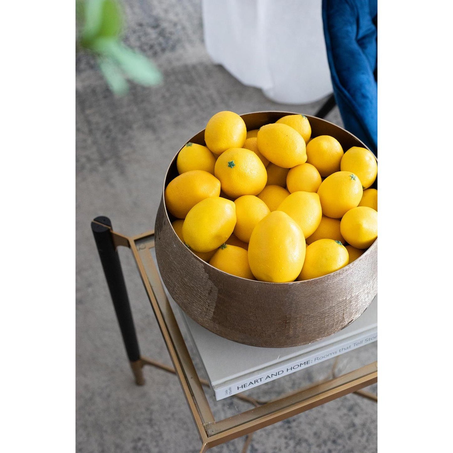 7" Gold Round Aluminum Table Vase - Loft&Timber