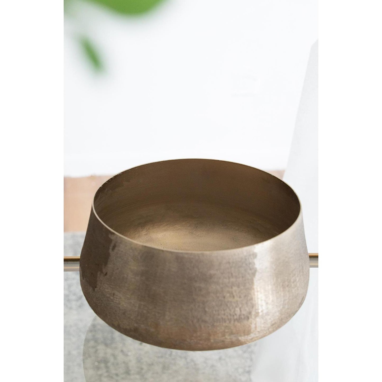 7" Gold Round Aluminum Table Vase - Loft&Timber