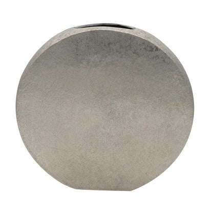 15" Silver Round Aluminum Table Vase - Loft&Timber