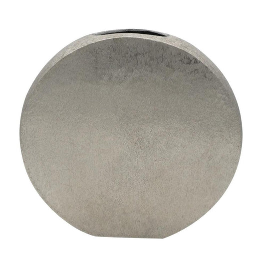 15" Silver Round Aluminum Table Vase - Loft&Timber