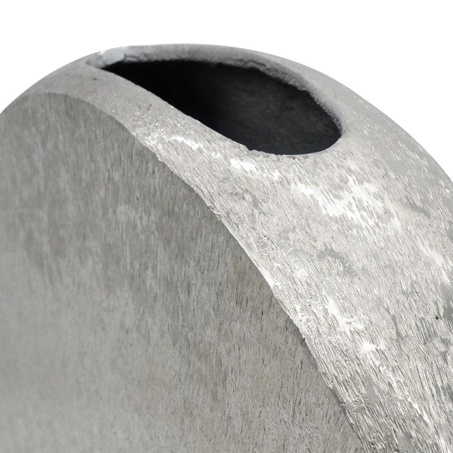 15" Silver Round Aluminum Table Vase - Loft&Timber