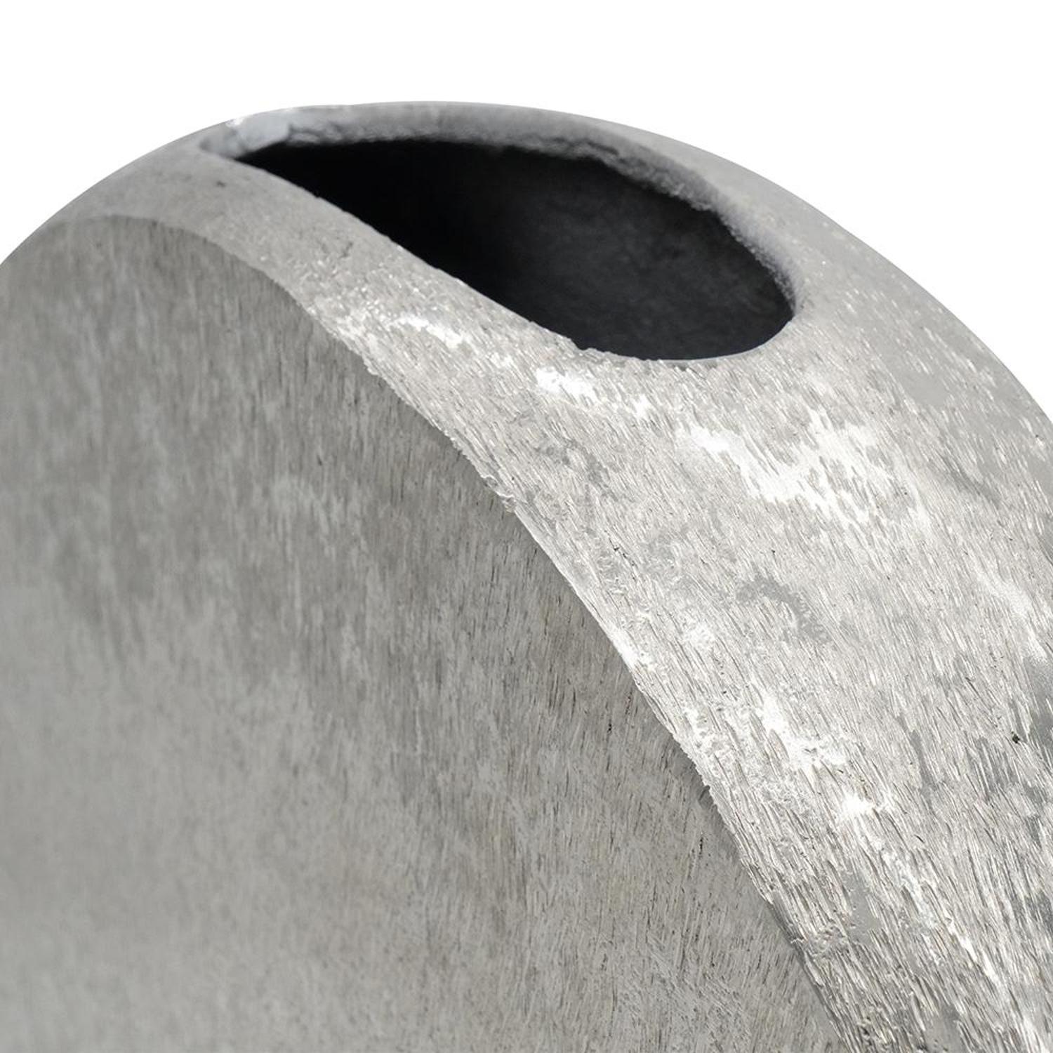 15" Silver Round Aluminum Table Vase - Loft&Timber