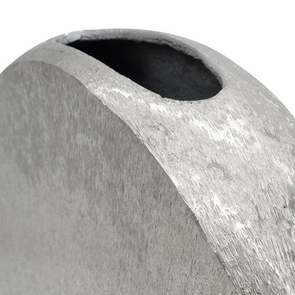 15" Silver Round Aluminum Table Vase - Loft&Timber