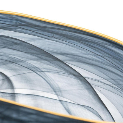 9" Charcoal Oval Glass Table Vase - Loft&Timber