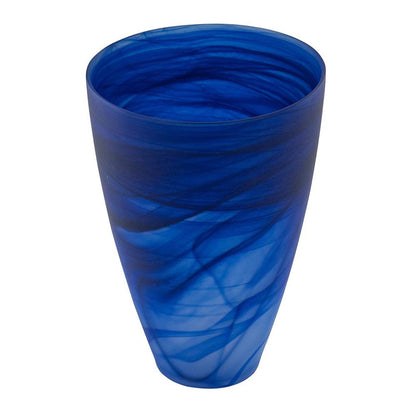 12" Blue Round Glass Table Vase - Loft&Timber