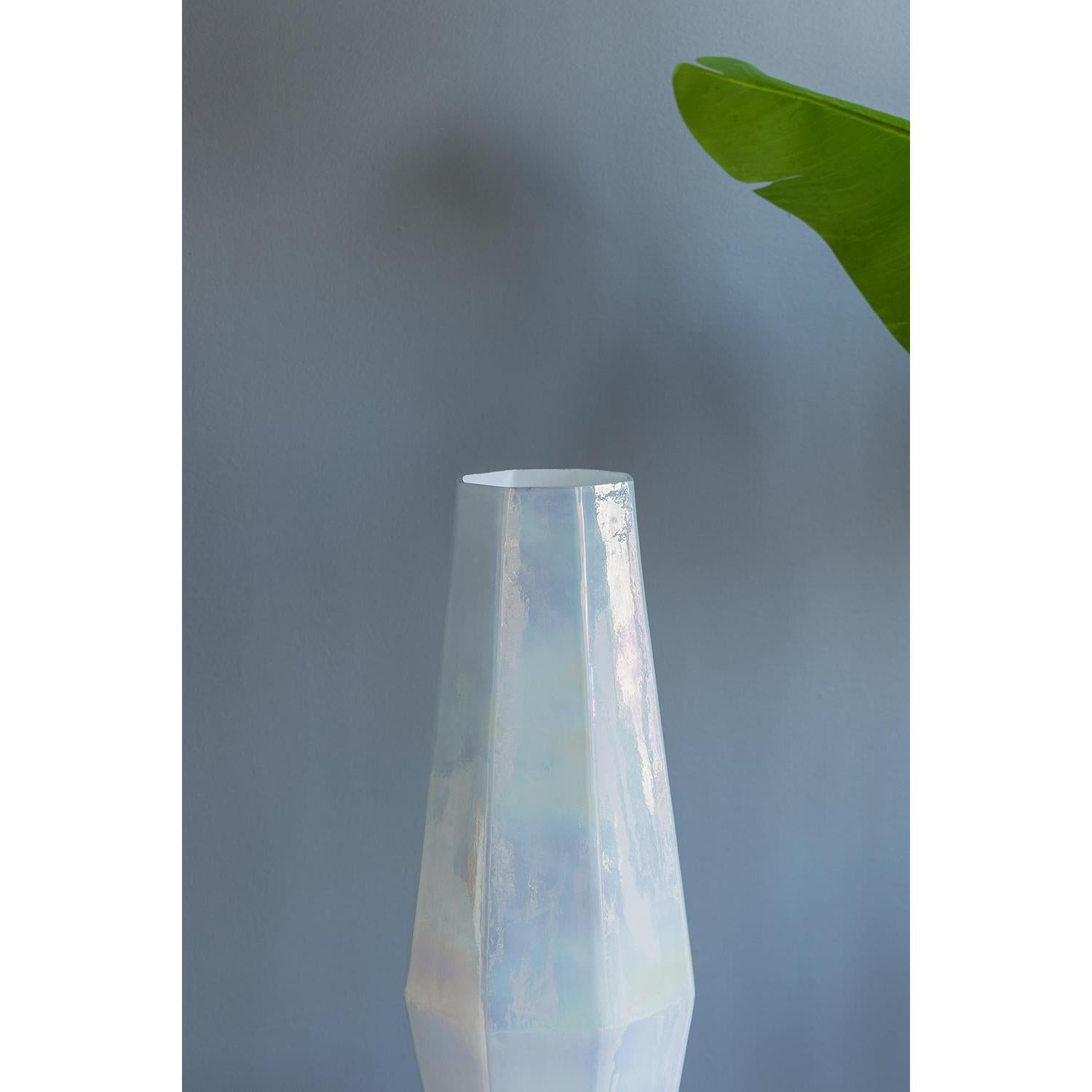 20" Opal Cylinder Glass Table Vase - Loft&Timber