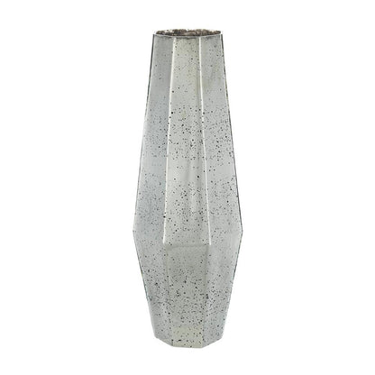 20" Silver Cylinder Glass Table Vase - Loft&Timber