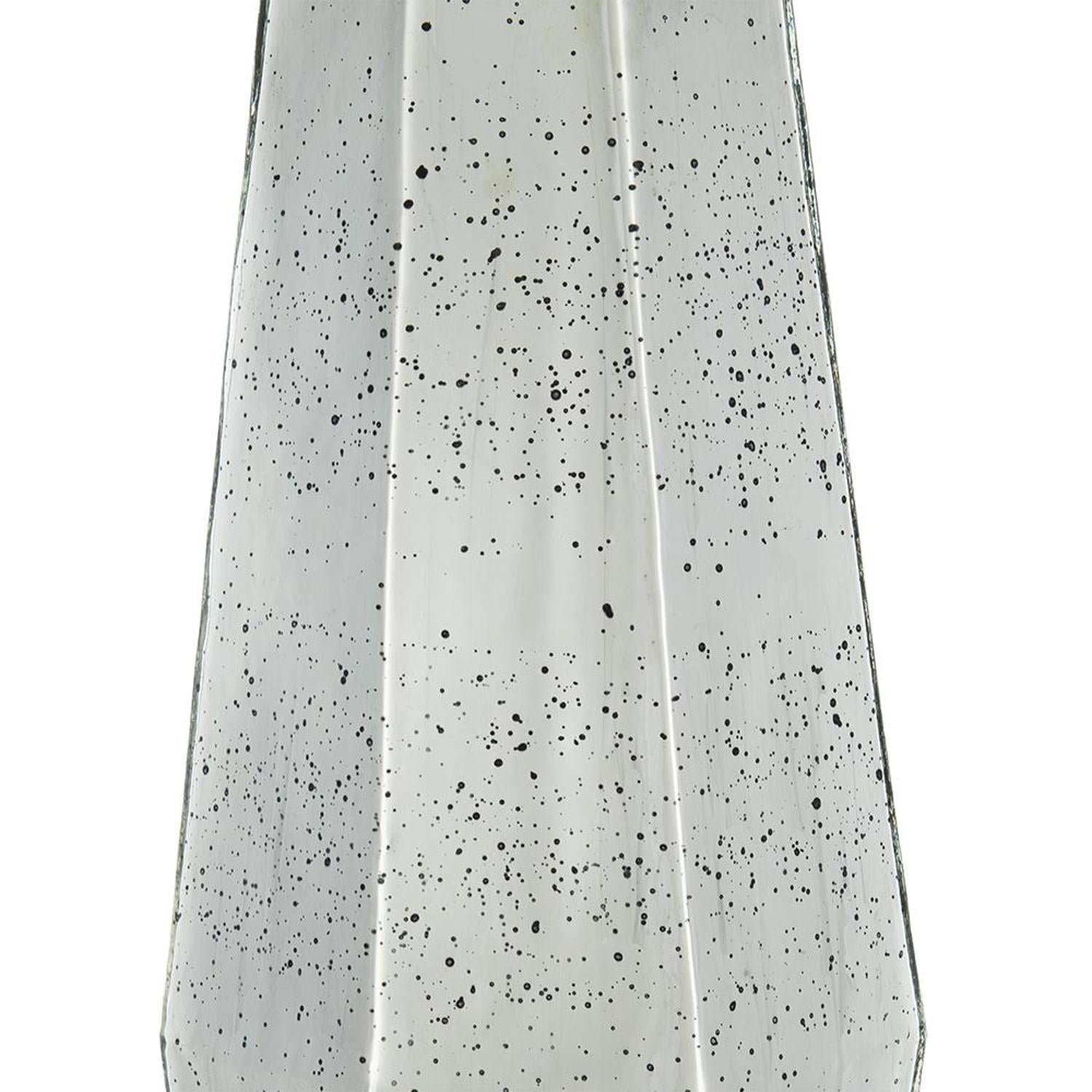 20" Silver Cylinder Glass Table Vase - Loft&Timber