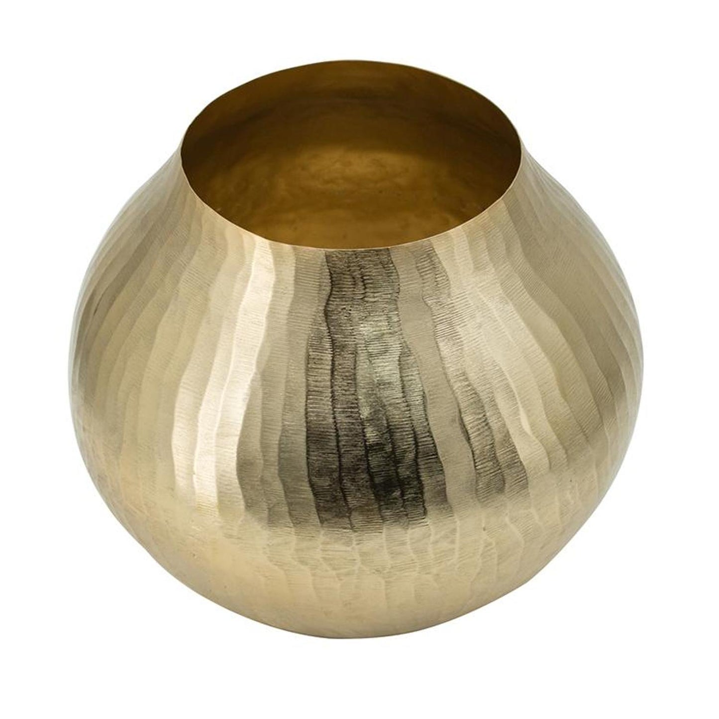 9" Gold Round Aluminum Table Vase - Loft&Timber