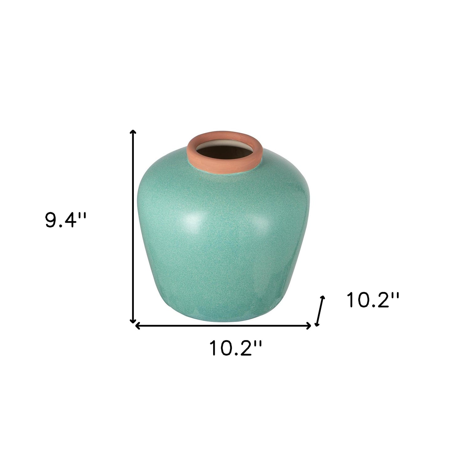 9" Brown Round Ceramic Table Vase - Loft&Timber