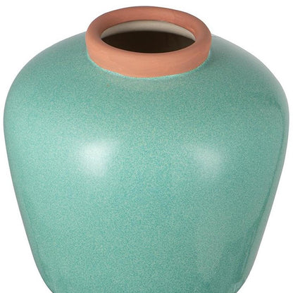 9" Brown Round Ceramic Table Vase - Loft&Timber