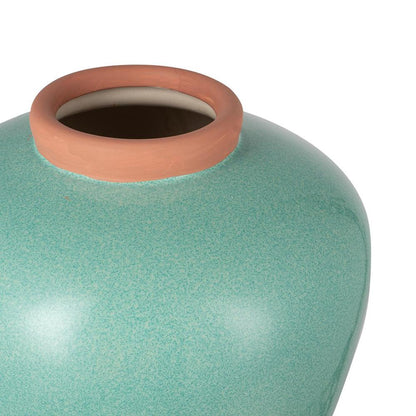 9" Brown Round Ceramic Table Vase - Loft&Timber