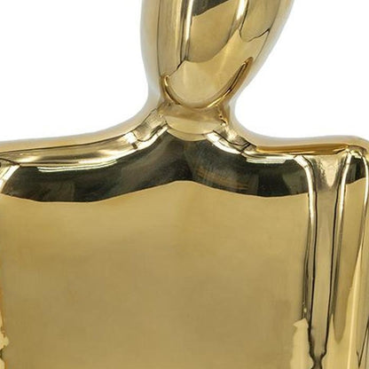 10" Gold Ceramic Table Vase - Loft&Timber