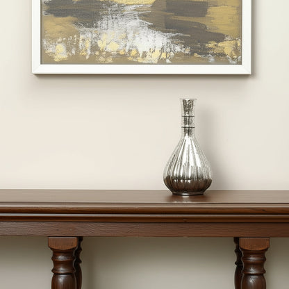 10" Silver Round Glass Table Vase - Loft&Timber