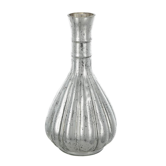 10" Silver Round Glass Table Vase - Loft&Timber