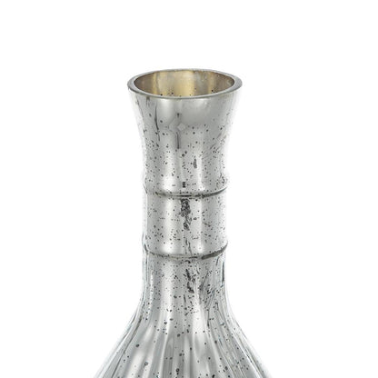 10" Silver Round Glass Table Vase - Loft&Timber