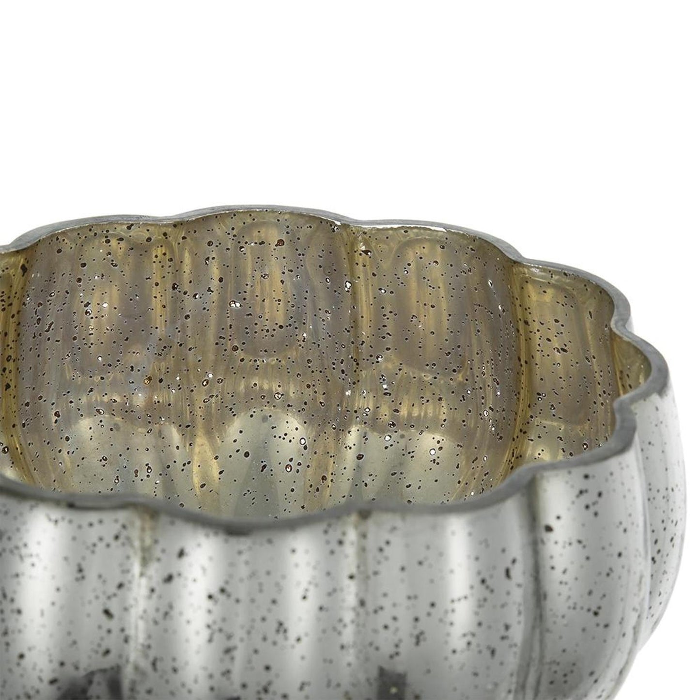 6" Silver Wavy Glass Table Vase - Loft&Timber