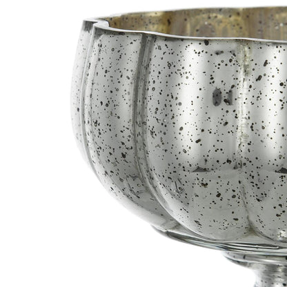 6" Silver Wavy Glass Table Vase - Loft&Timber