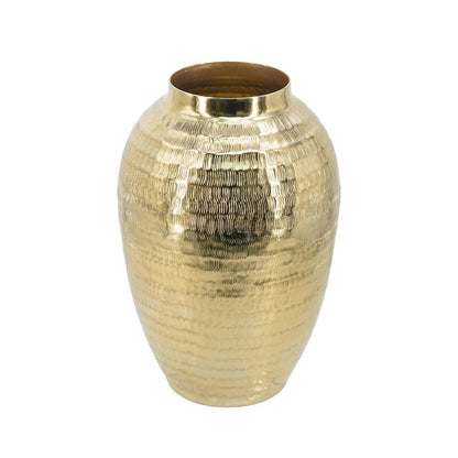 13" Gold Round Aluminum Table Vase - Loft&Timber