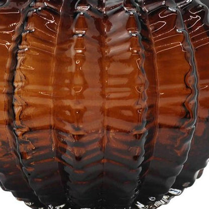 6" Burnt Umber Round Glass Table Vase - Loft&Timber