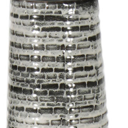 47" Black And Gray Ombre Tapered Ceramic Floor Vase - Loft&Timber