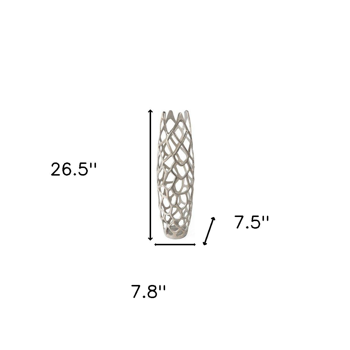 27" Cylinder Aluminum Floor Vase - Loft&Timber