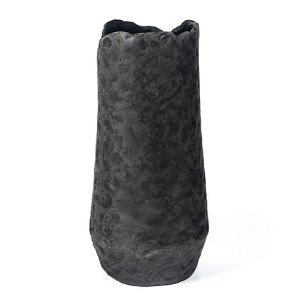 14" Gray Hammered Cylinder Aluminum Table Vase - Loft&Timber