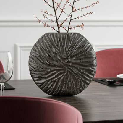 10" Gray Abstract Aluminum Table Vase - Loft&Timber