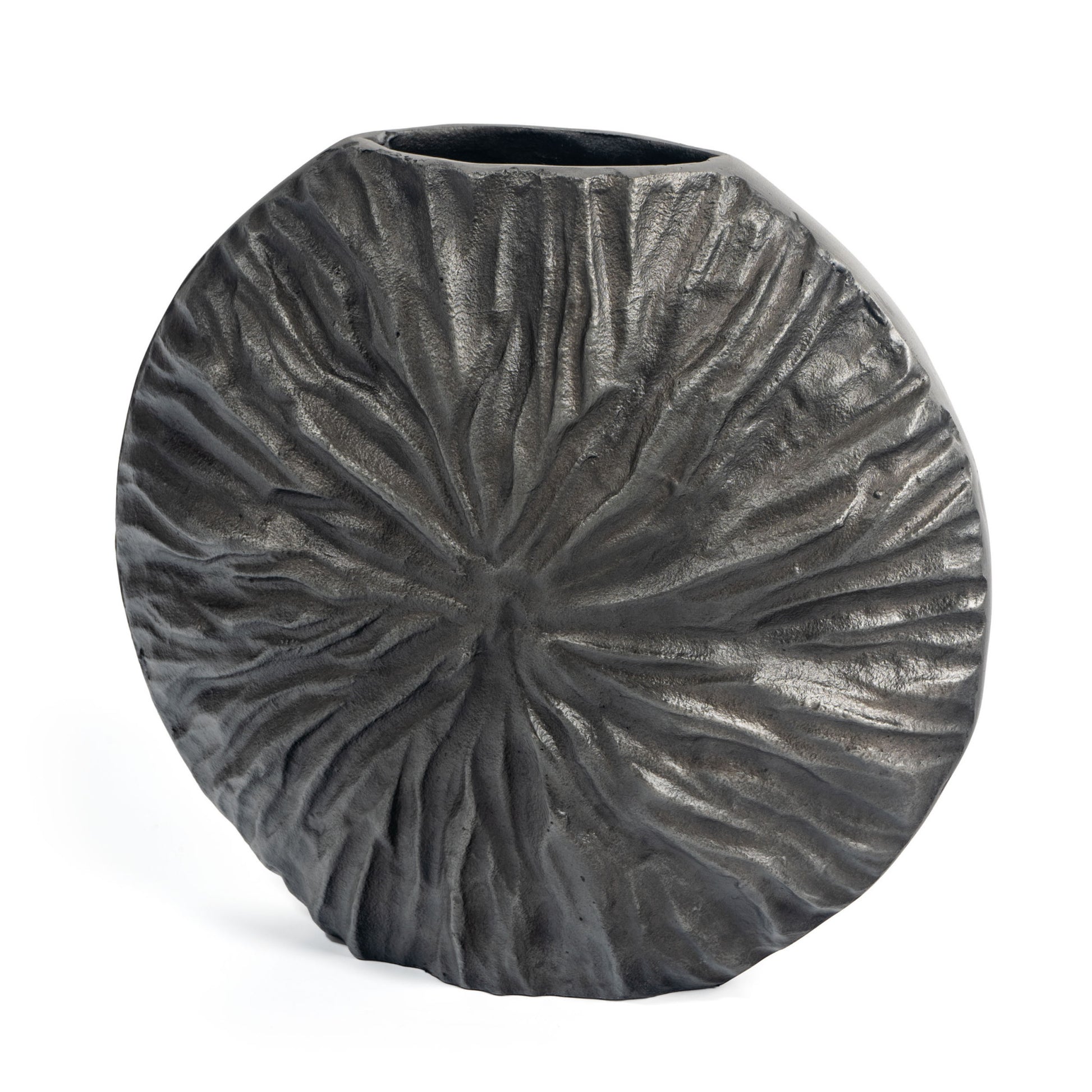 10" Gray Abstract Aluminum Table Vase - Loft&Timber