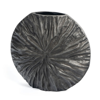 10" Gray Abstract Aluminum Table Vase - Loft&Timber