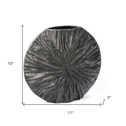 10" Gray Abstract Aluminum Table Vase - Loft&Timber