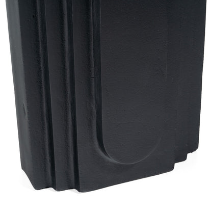 12" Black Geometric Aluminum Table Vase - Loft&Timber