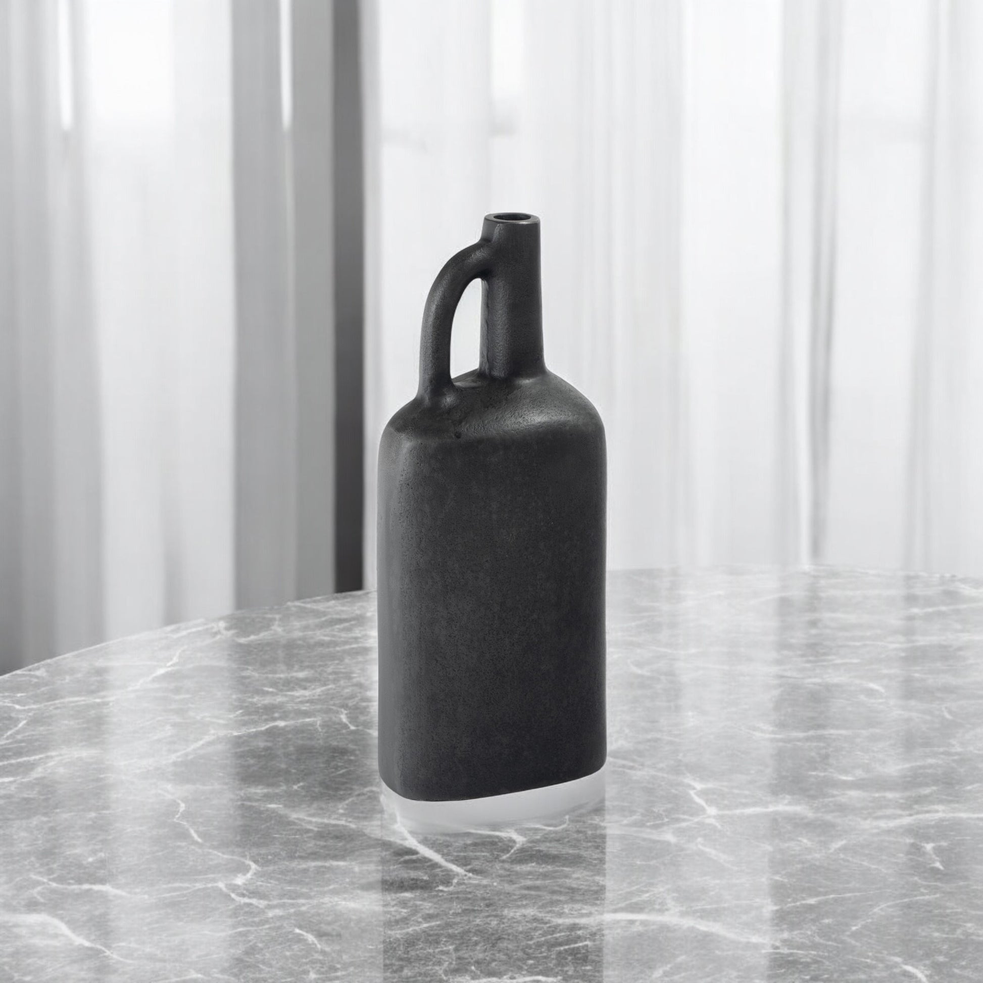 11" Gray Aluminum Jug Table Vase - Loft&Timber