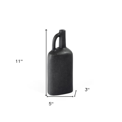 11" Gray Aluminum Jug Table Vase - Loft&Timber