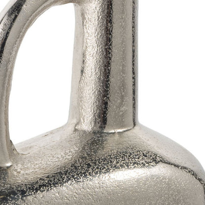 14" Silver Aluminum Jug Table Vase - Loft&Timber
