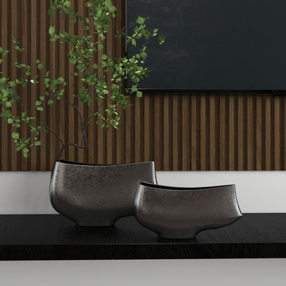 7" Nickel Aluminum Table Vase - Loft&Timber