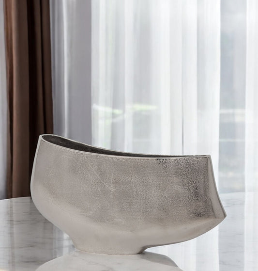 10" Nickel Aluminum Table Vase - Loft&Timber