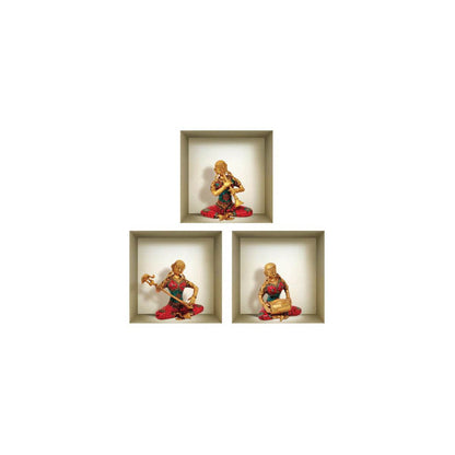 Set of Three Alla Niche 3D Square Peel and Stick Wall Decals - Loft&Timber