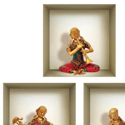 Set of Three Anna Niche 3D Square Peel and Stick Wall Decals - Loft&Timber