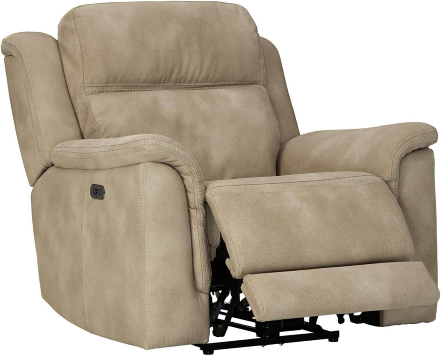 Next-Gen Durapella Power Recliner with Adjustable Headrest, Beige - Loft&Timber
