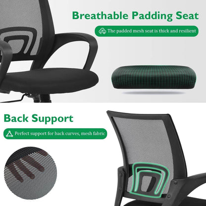 Black 32 Inch Desk & Chair Set, Adjustable - Loft&Timber