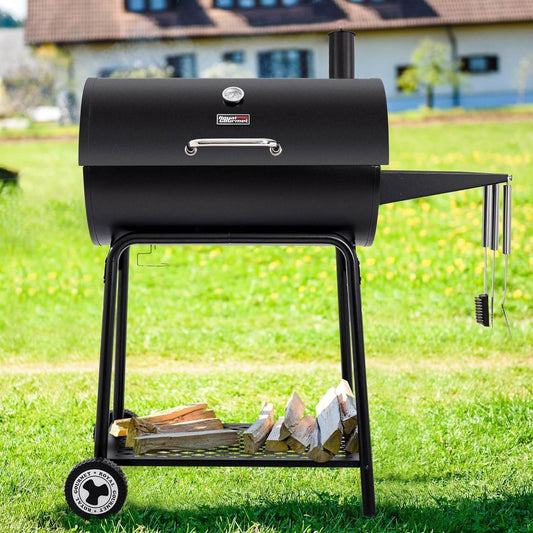 30 Inch Barrel Charcoal Grill: 627 Inch, Outdoor BBQ - Loft&Timber