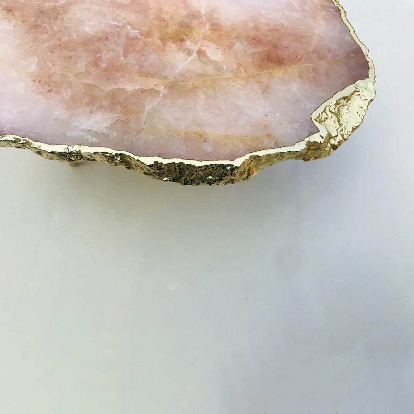 Rose Quartz Agate Cake Stand/Centrepiece/Display Stand/Tray - Loft&Timber