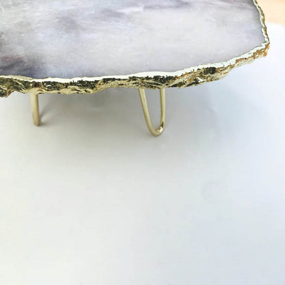 Grey Agate Quartz Cake Stand/Centrepiece/Display Stand/Tray - Loft&Timber