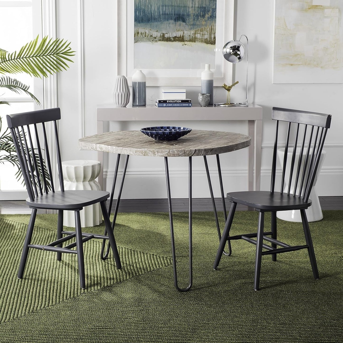 Parker Parkse Side Chair Charcoal Grey 20.5 W x 21 D Dining Chair-1