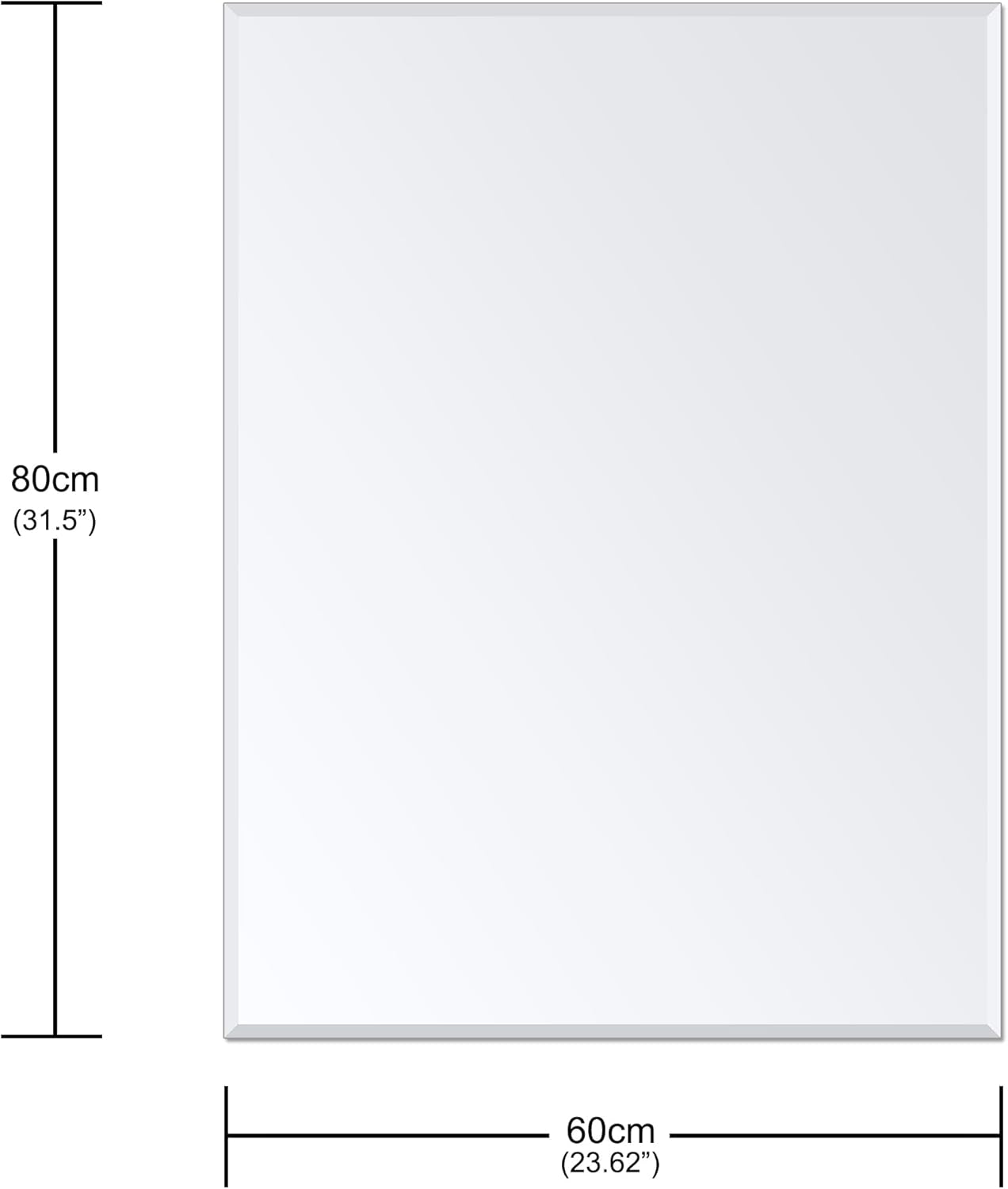 Wall Mirror Beveled Edge Frameless Mirror 24” X 32" Wall Mounted Mirror for Bathroom Vanity and Entryway - Loft&Timber